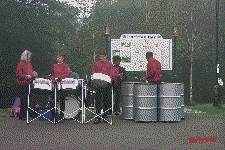Steelband at the park entrance